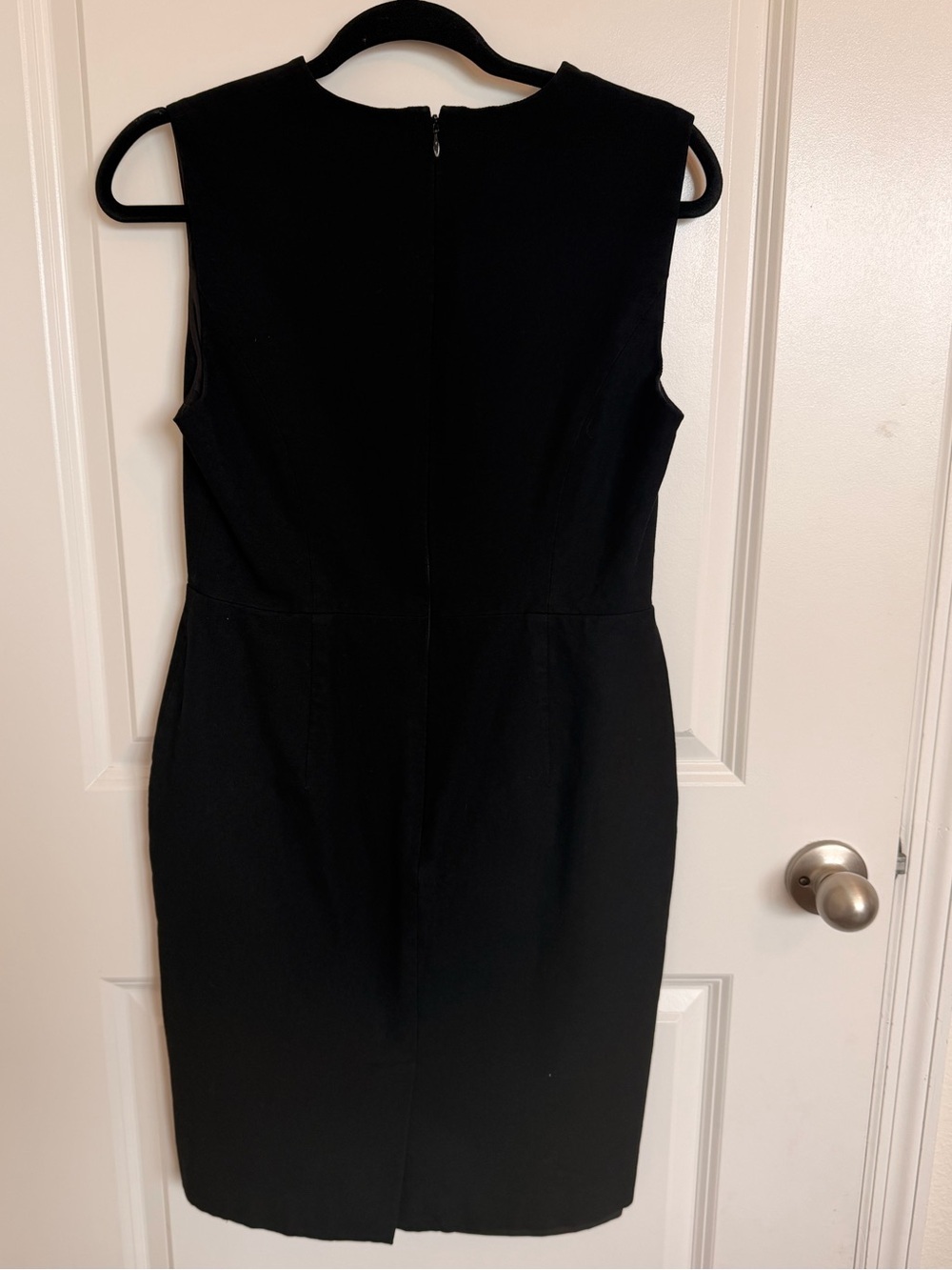 Nordstrom Signature Split Neck Cocktail Dress Black 6 - Picture 4 of 6